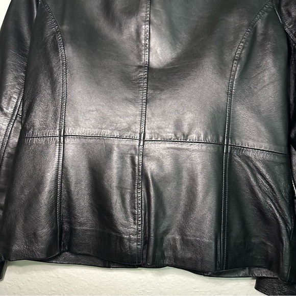 Vintage Black Genuine Leather Jacket - Picture 4 of 10